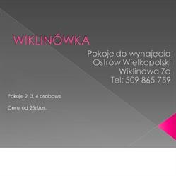 Noclegi Wiklinówka, Ostrów Wielkopolski godziny otwarcia