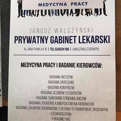 Janusz Walczyński Praktyka Lekarska, Przasnysz godziny otwarcia