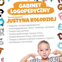 Gabinet logopedyczny, Neurologopeda Justyna Kołodziej (Jarocin, Pleszew, Kotlin), godziny otwarcia