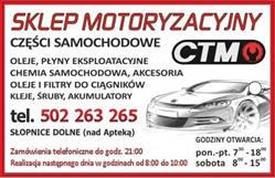 Sklep Motoryzacyjny CTM, Słopnice godziny otwarcia