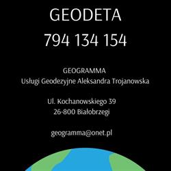 GEOGRAMMA Usługi Geodezyjne Aleksandra Trojanowska, Białobrzegi godziny otwarcia