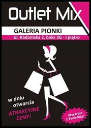 Outlet Mix, Pionki godziny otwarcia