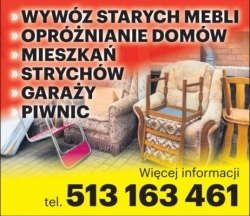 WYWOZ UTYLIZACJA SMIECI STARYCH MEBLI GRUZU CZYSZCZENIE MIESZKAN, Inowrocław godziny otwarcia