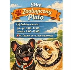 Sklep zoologiczny Pluto, Wągrowiec godziny otwarcia