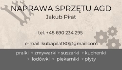 Jakub Piłat naprawa sprzętu AGD, Ruda Śląska godziny otwarcia