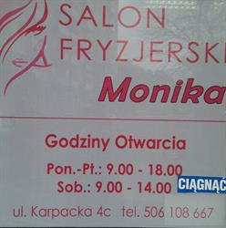 Fryzjer damsko-męski "Monika", Gdańsk godziny otwarcia