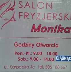 Fryzjer damsko-męski "Monika", Gdańsk godziny otwarcia