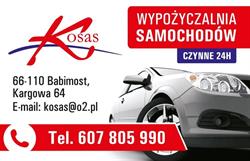 Wypożyczalnia samochodów S&S Kosas Babimost, godziny otwarcia
