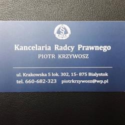 Kancelaria Radcy Prawnego Piotr Krzywosz, Białystok godziny otwarcia