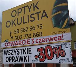 Zakład Optyczny Zbigniew Nakielski - Optyk Starogard Gdański, godziny otwarcia
