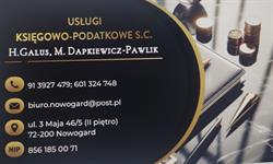 USŁUGI KSIĘGOWO PODATKOWE HALINA GALUS- MARTA DAPKIEWICZ-PAWLIK S.C., Nowogard godziny otwarcia