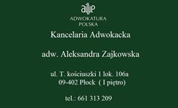 Kancelaria Adwokacka Aleksandra Zajkowska, Płock godziny otwarcia