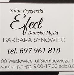 Efect Salon Fryzjerski, Wadowice godziny otwarcia