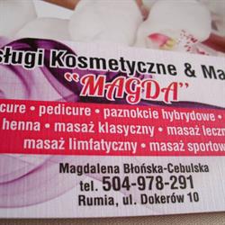 Usługi Kosmetyczne & Masaż "Magda" Magdalena Błońska-Cebulska, Rumia godziny otwarcia