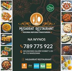 Musarrat Restaurant ( indian and Pakistani taste), Warszawa godziny otwarcia