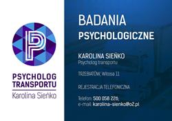 Psycholog Transportu Karolina Sieńko, Trzebiatów godziny otwarcia