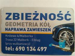 ZBIEŻNOŚĆ, geometria kół, naprawa zawieszeń Damian Królikowski, Królewo godziny otwarcia