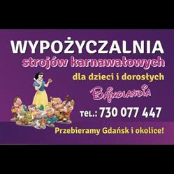 Wypożyczalnia Strojów Karnawałowych BajkolandiA Gdańsk, godziny otwarcia