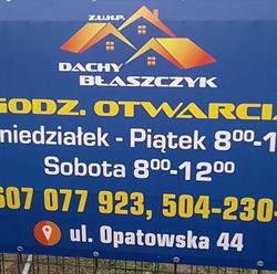 Z.U.H.P. DACHY BŁASZCZYK, Daleszyce godziny otwarcia