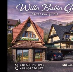 Willa Babia Góra, Zawoja godziny otwarcia