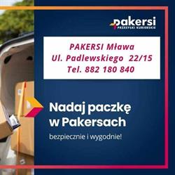 Pakersi - przesyłki kurierskie, Mława godziny otwarcia
