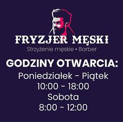 FRYZJER MĘSKI BARBER, Hażlach godziny otwarcia