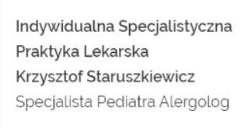 Indywidualna Specjalistyczna Praktyka Lekarska Krzysztof Staruszkiewicz Specjalista Pediatra Alergol, Łęczyca godziny otwarcia