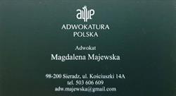 Kancelaria Adwokacka Adwokat Magdalena Majewska, Sieradz godziny otwarcia