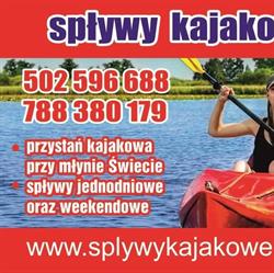 Spływy kajakowe Przystań przy Młynie Świecie, godziny otwarcia