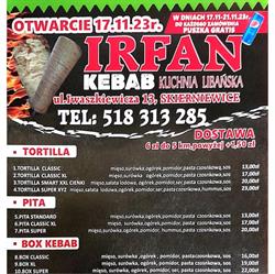 Irfan kebab, Skierniewice godziny otwarcia