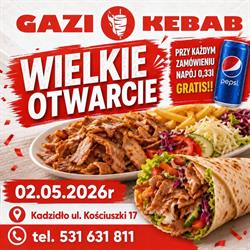 Gazi Kebab Kadzidło, godziny otwarcia