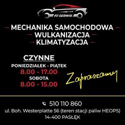 PJ Serwis, Pasłęk godziny otwarcia