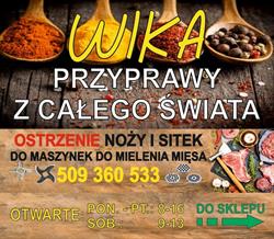 Wika przyprawy z całego świata, Pruszcz godziny otwarcia