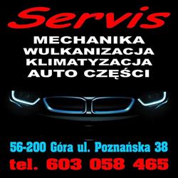 Servis - Mechanika Wulkanizacja Opony Klimatyzacja 56-200 Góra, godziny otwarcia