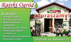 Sklep ogrodniczy Rajski Ogród, Żmigród godziny otwarcia
