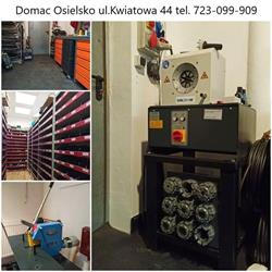 Zakuwanie węży hydraulicznych Firma Domac Osielsko Akumulatory 24 H, godziny otwarcia