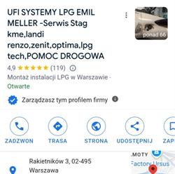 UFI Systemy LPG - Serwis Stag, Warszawa godziny otwarcia