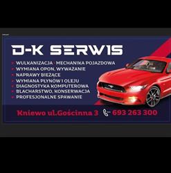D-K Serwis samochodowy Wulkanizacja, Kniewo godziny otwarcia