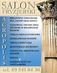 FIRMA HANDLOWO-USŁUGOWO SALON FRYZJERSKI"ACROPOLIS"AGNIESZKA LECH, Olsztyn godziny otwarcia