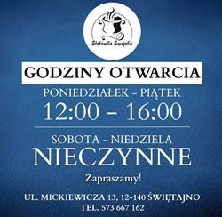 Stołówka Swojska, Świętajno godziny otwarcia